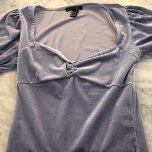 New/ never worn crushed velvet/spandex top
